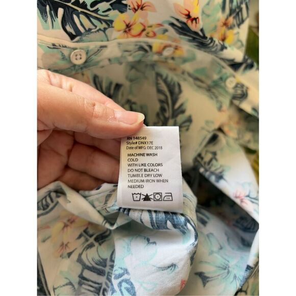 Paper Denim & Cloth Men’s Short Sleeve Floral Button Up Shirt Size 4XL - Picture 4 of 8